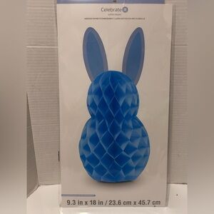 Celebrate it! large blue HONEYCOMB BUNNY 9.3 in x 18 in